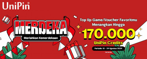 MERDEKA: Meriahkan Kemerdekaan – Dapatkan Kado Spesial Hingga 170.000 UniPin Credits